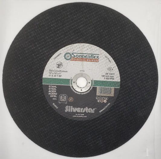 EUROSTAR Cutting Disc 355x3.2x25.4mm=14"x1/8"x1" STEEL GERMAN - SONNENFLEX [ SON 405 Euro Star ]