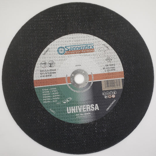 Cutting Disc 300x3.5x20mm=12"x1/8"x3/4" STEEL/STONE GERMAN - SONNENFLEX [ SON 806 Universa ]