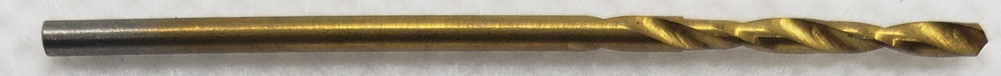 Titanium Coated HSS Drill Bits Split Point 1.5mm=1/16"  -  [ BOH Titan 01.5 ]