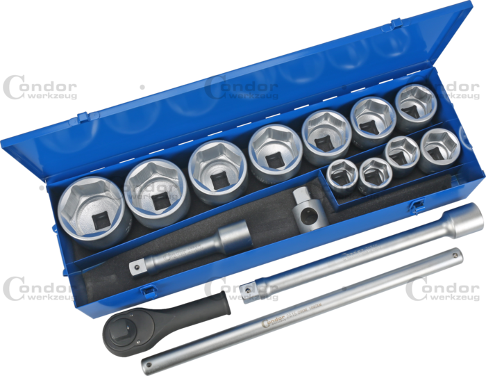 Socket Set 1" 16 pcs from 36-80mm  - CONDOR [ PRA 1116 ]