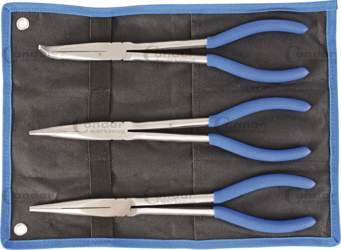 LONG NOSE PLIER SET; 3 PCS; 260-280MM = 10 15/64" TO 11 1/32"  - CONDOR [ PRA 1183 ]