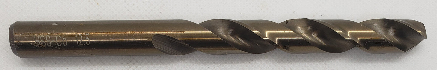 COBALT Drill Bit 12.5m=1/2" DIN 338 HSS-E COBALT ALLOY FOR V2A + V4A  -  [ BOH 114 CO 12.5 ]