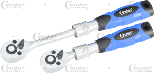 Telescopic Reversible Ratchet 1/4" Drive 150-200mm=6"-8"  - CONDOR [ PRA 1208/1 ]