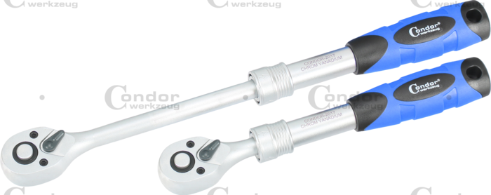 Telescopic Reversible Ratchet 3/8" Drive 220-320mm=9"-13"  - CONDOR [ PRA 1208/2 ]