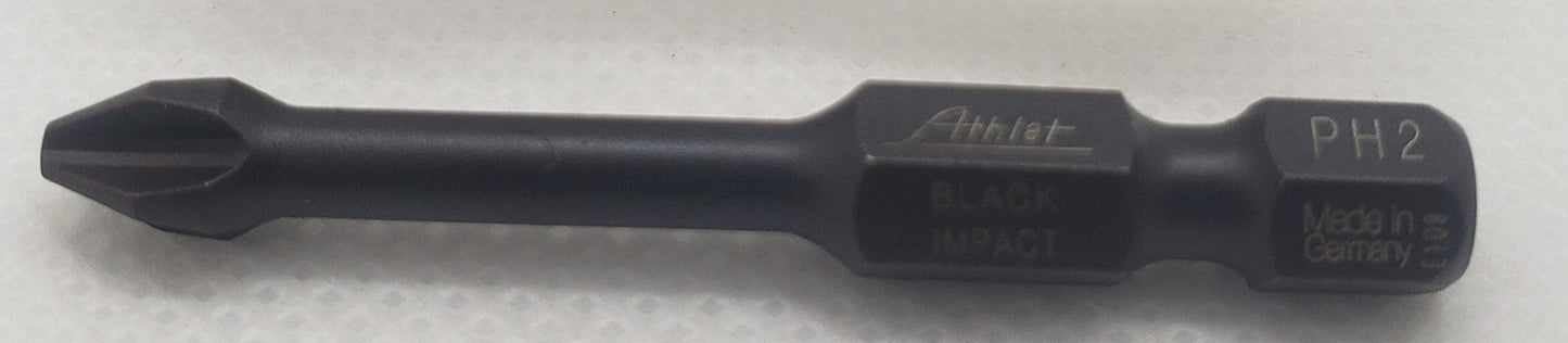 ATHLET IMPACT Phillips Screwdriver Bit Size 2  50MM=4" long WITH TORSION ZONE (08.1232.2000)  -  [ ATH 1232 PH 2 x 50 ]