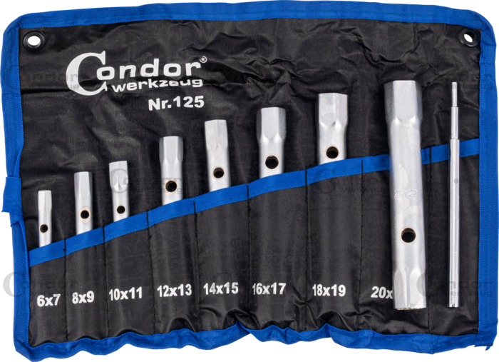 Tubular Box Spanner Set 8 Pcs 6-22mm  - CONDOR [ pra 125 ]