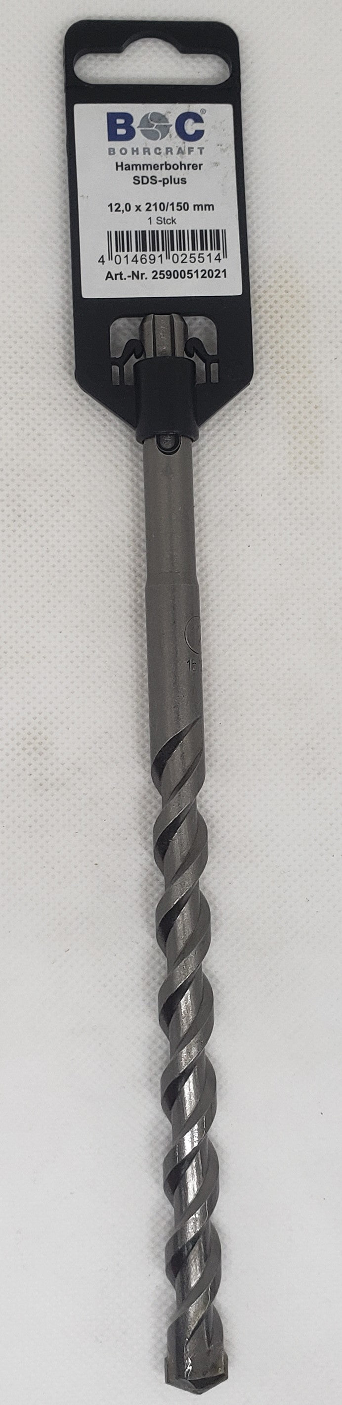 SDS + Shank Drill Bit 12x150x210mm=1/2"x6"x8.3/8"  -  [ BOH SDS 12.0/210 ]