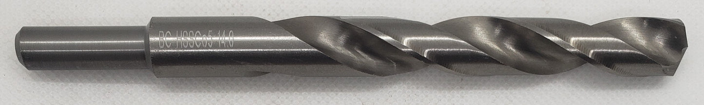 COBALT Drill Bit 14.0m=9/16" DIN 338 HSS-E COBALT ALLOY FOR V2A + V4A  -  [ BOH 114 CO 14.0 ]