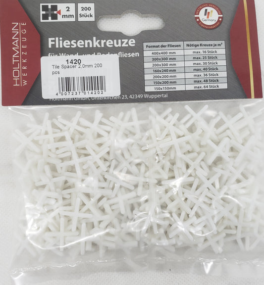 Tile Spacer 2.0mm=5/64   200pcs GERMAN - HOLTMANN [ HOL 1420 ]