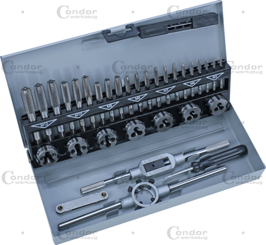 Tap & Die Set 32pcs Metal Case M3-M12  - CONDOR [ PRA 145 ]