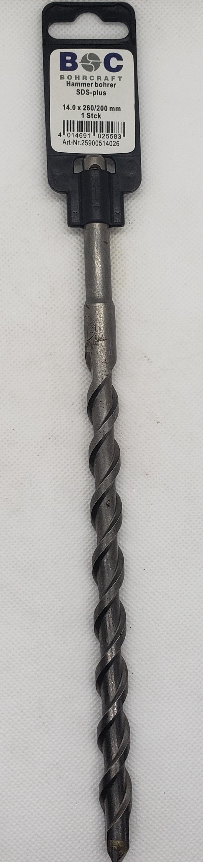 SDS + Shank Drill Bit 14x200x260mm=9/16"x8"x10.3/8"  -  [ BOH SDS 14.0/260 ]