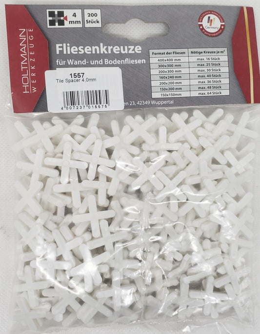 Tile Spacer 4.0mm=5/32   200pcs GERMAN - HOLTMANN [ HOL 1557 ]