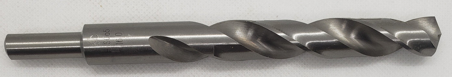 COBALT Drill Bit 16.0m=5/8" DIN 338 HSS-E COBALT ALLOY FOR V2A + V4A RECUCED SHANK  -  [ BOH 114 CO 16.0 ]