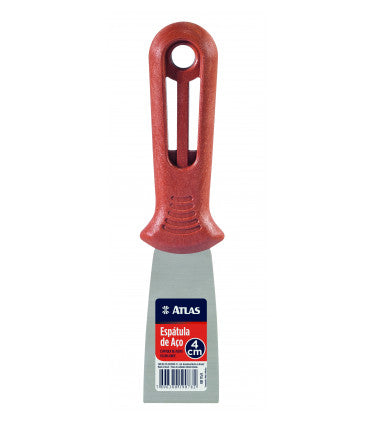 1-1/2" Carbon Steel Scraper. Flexible and resistant metal blades, treated against rust. Ergonomic and solid plastic handle, for comfort and durability - ATLAS [ ATL 175/4 ]