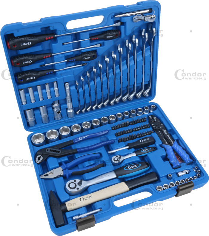 Tool Set in Plasticl Case 105 pcs CHROM VANADIUM CONDOR  - CONDOR [ PRA 2105 ]