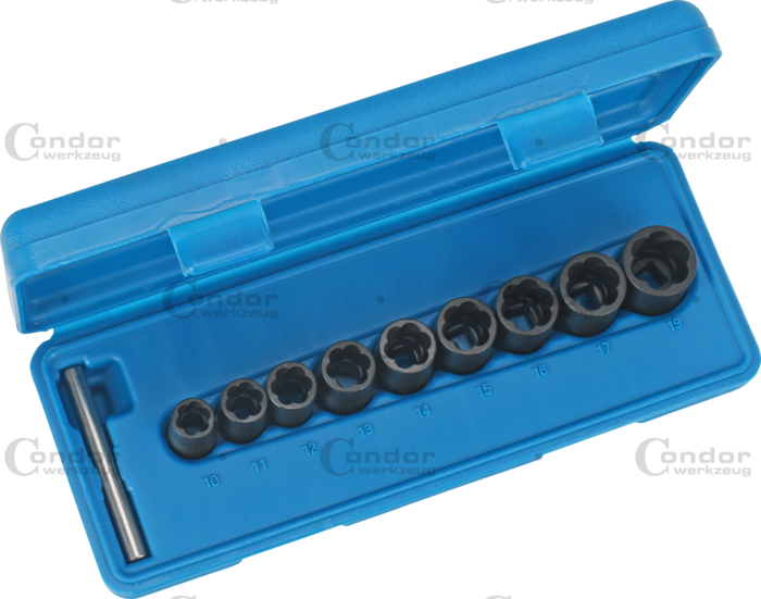 TWIST SOCKET SET 3/8" 10 PCS 10-19mm  - CONDOR [ PRA 2109 ]