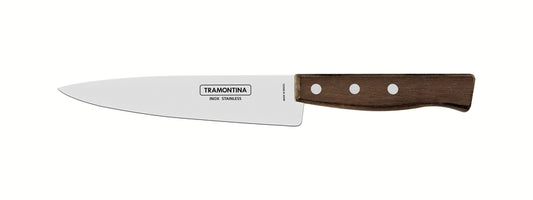 7" Chef Kitchen Knife with Stainless-Steel Blade and Natural Wood Handle -Tramontina Made in Brazil - [  XTM 22219/007 ]