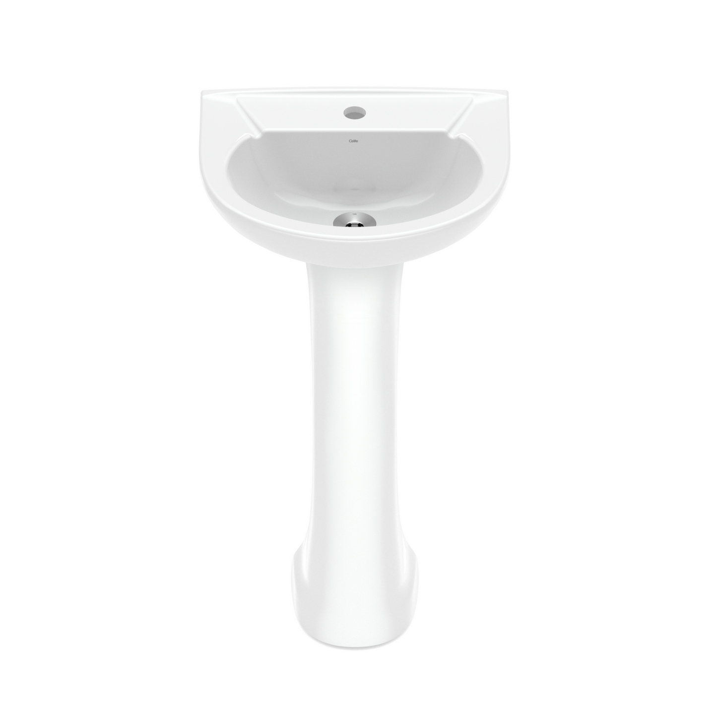 Celite Pedestal Basin (white); dimensions: basin top width - 18.5", wall depth - 15.2", height - 32", basin top height - 6.5", pedestal stand width - 7.3"  - CELITE [ CEL 10200700 ]