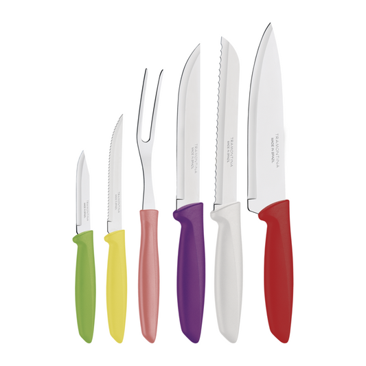 Tramontina Plenus 6PC Kitchen Knife Set 23498/916 -Tramontina Made in Brazil - [  XTM 23498/916 ]