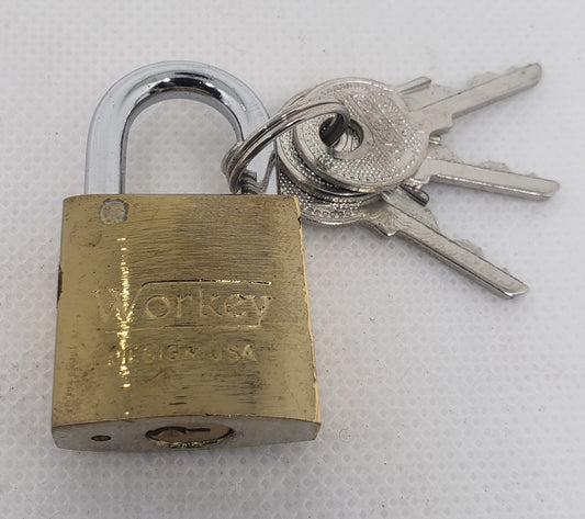 25mm Brass Padlock (Workey)  -  [ XWK PADLOCK 25 B ]