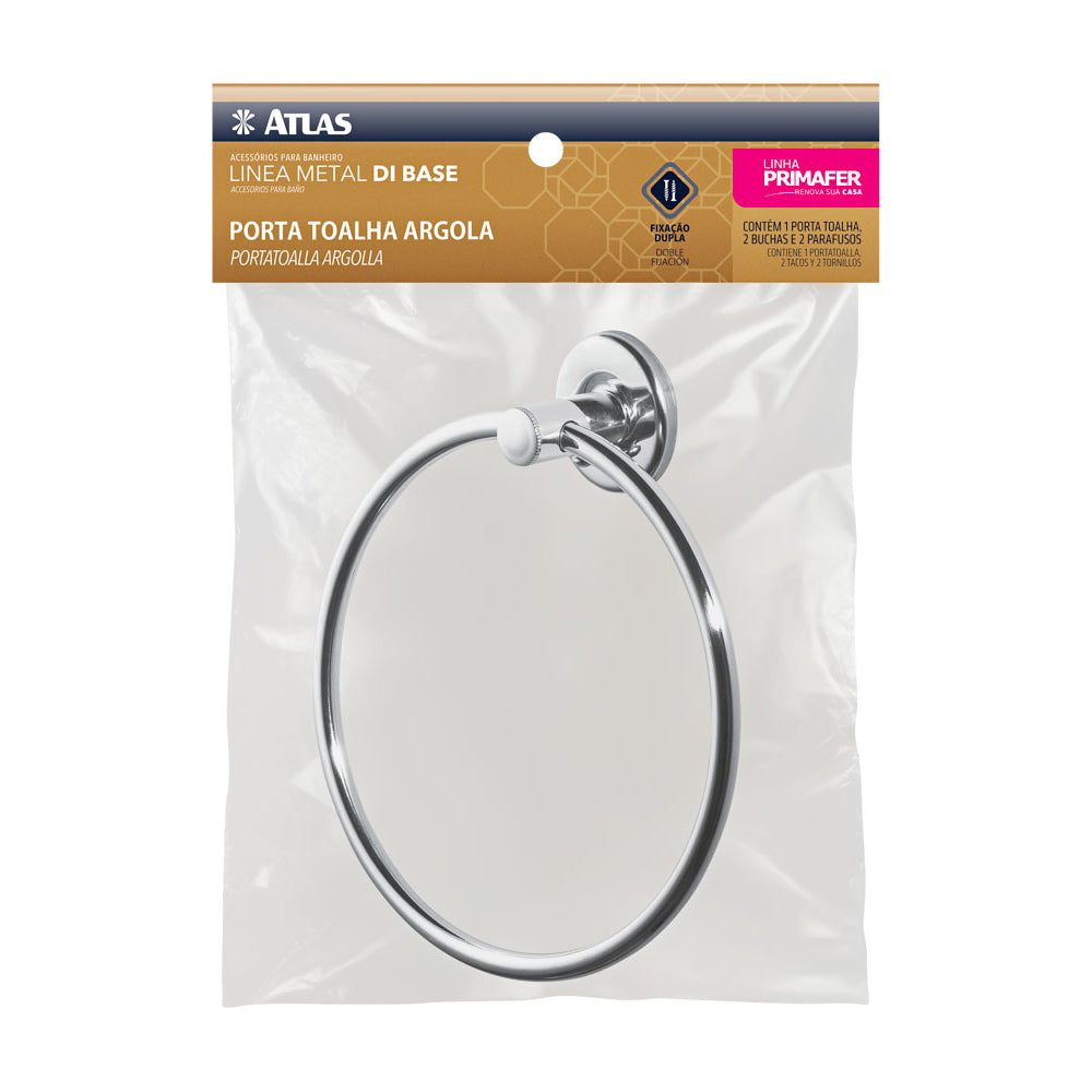 Ring Towel Holder, Polished Aluminium - ATLAS [ ATL PR2832 ]