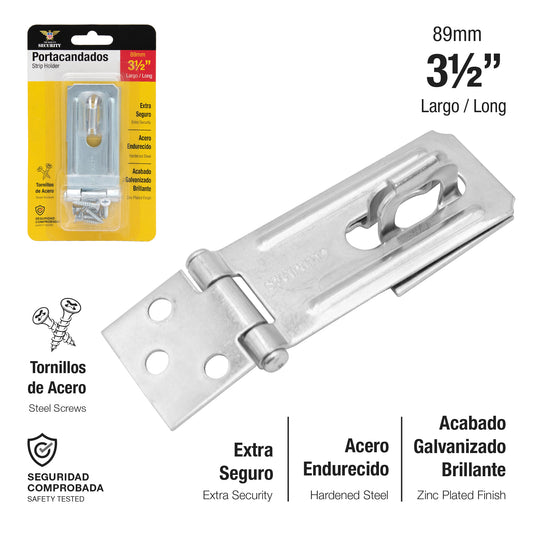 Hasp & Staple 3.5" ZP  - SECURITY [ SEC SCHS35 ]