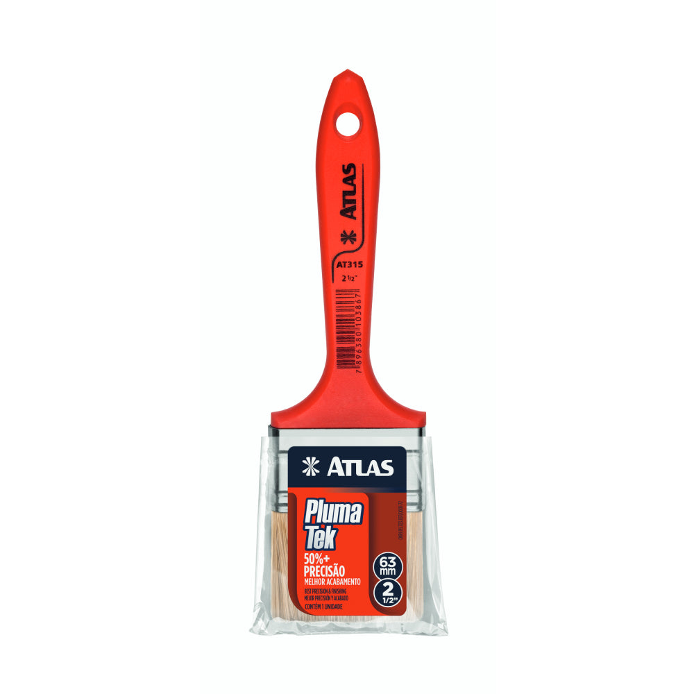 2-1/2" SEDA TEK Paint Brush, tapered extra fine filaments, for varnishes and stains, ultra fine finsh with no bristle loss - ATLAS [ ATL AT315/6 ]