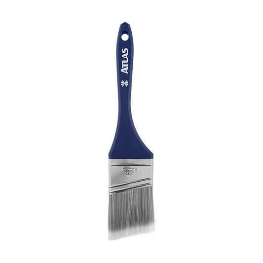 2-1/2" Angle Paint Brush, PLUMA TEK, tapered gray filaments, for all types of paints, fine finsh with no bristle loss - ATLAS [ ATL AT345/6AN ]