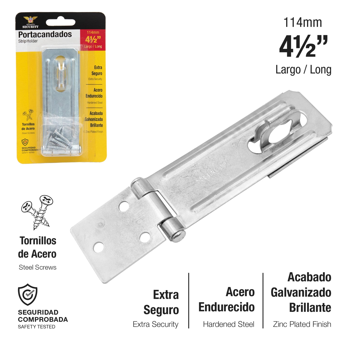 Hasp & Staple 4.5" ZP  - SECURITY [ SEC SCHS45 ]