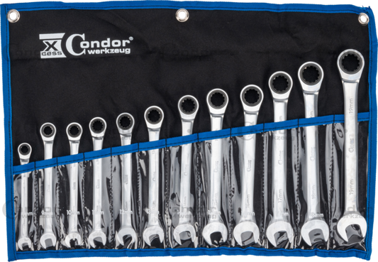 Ratchet Spanner Set 8-19mm 12 PCS VARIOPLUS  - CONDOR [ pra 4035 ]