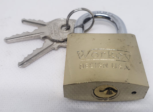 40mm Brass Padlock (Workey)  -  [ XWK PADLOCK 40 B ]