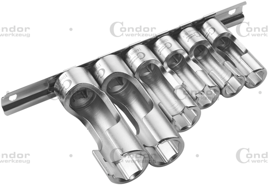 Specialist SLOTTED Socket Set 6 Pcs 10-19mm 3/8 Drive  - CONDOR [ PRA 4757 ]