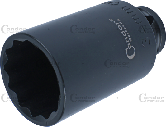 IMPACT Socket  1/2" 34mm CHROM-MOLYBDAEN VANADIUM CONDOR  - CONDOR [ PRA 4803/34 ]