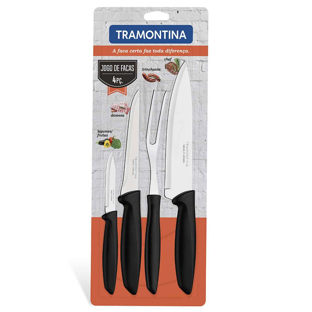 4-Piece Knife Set (Tramontina) - [ XTM 23498/031 ]