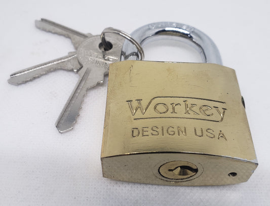 50mm Workey Brass Padlock  -  [ XWK PADLOCK 50 B ]