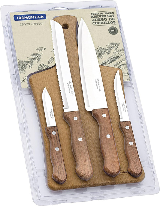 4-Piece Kitchen Knife Set + Chopping Board (Tramontina) - [ XTM 22399/018 ]