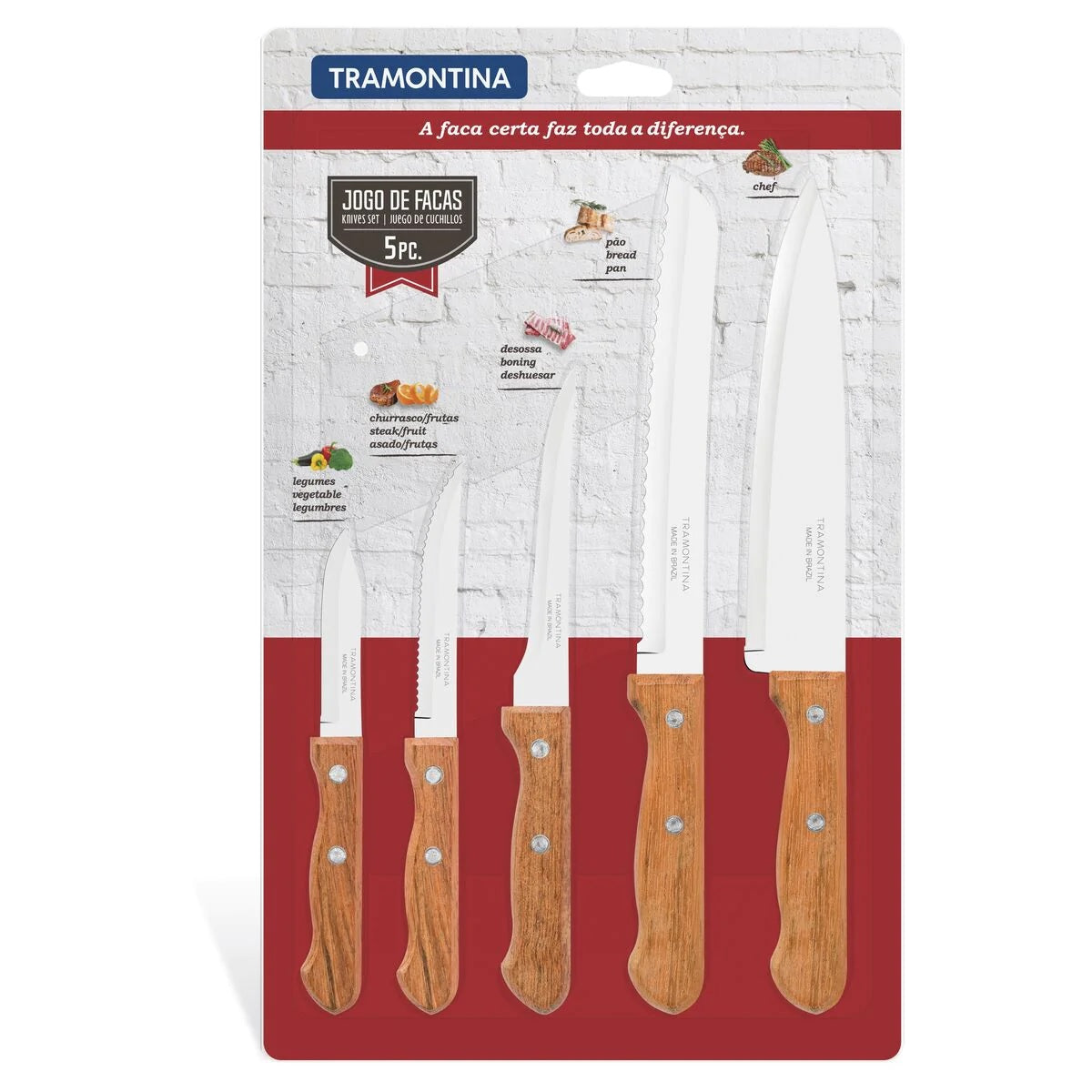 5-Piece Knife Set (Tramontina) - [ XTM 22399/082 ]