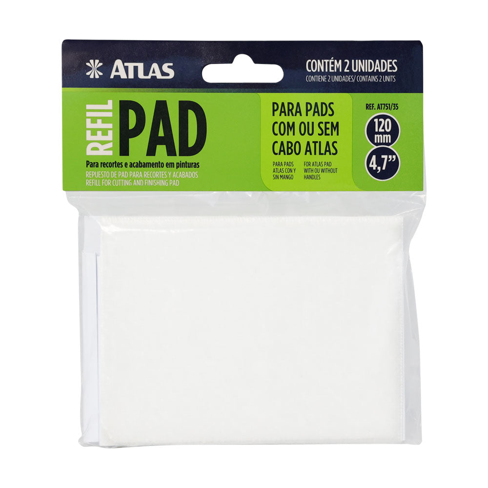 Paint Pad REFIL for wheeled edger, 2 pcs,  made with flocked fabric - ATLAS [ ATL AT751/35 ]