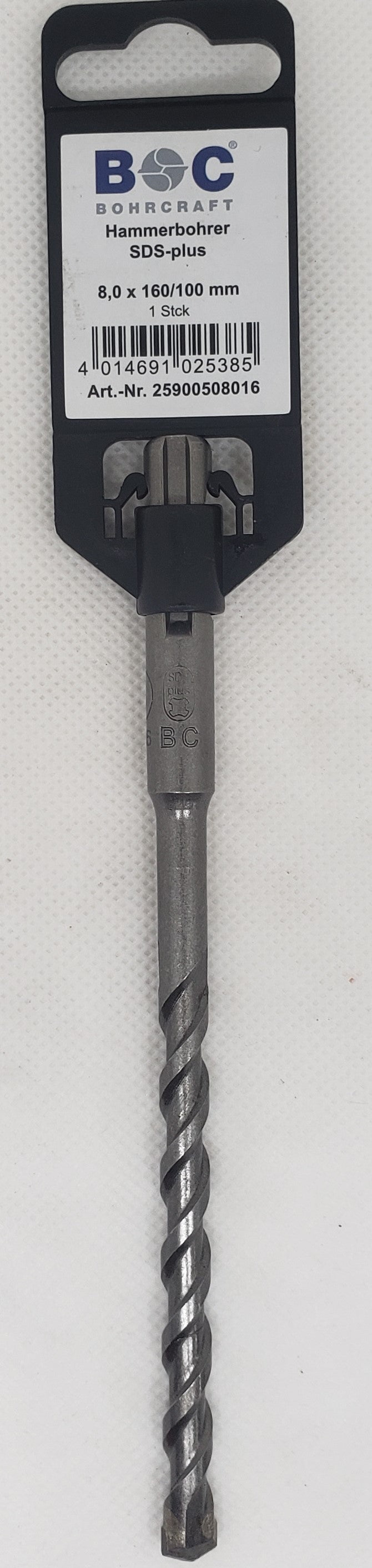 SDS + Shank Drill Bit 8x100x160mm=5/16"x4"x6.3/8"  -  [ BOH SDS 08.0/160 ]