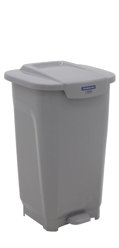 T-Force Gray Polypropylene Garbage / Waste Bin 50 L - Tramontina Made in Brazil - [  XTM 92813/210 ]