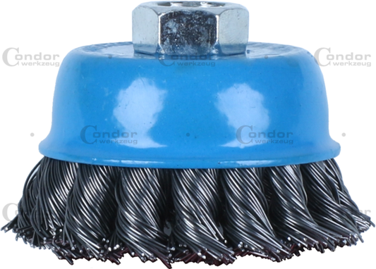 Wire Cup Brush Braided 65mm = 2.6", for angle grinder M14x2  - CONDOR [ PRA 9512 ]