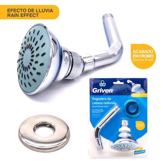 Shower Head CP RROUND - GRIVEN - [  GRI A367RB44CW ]