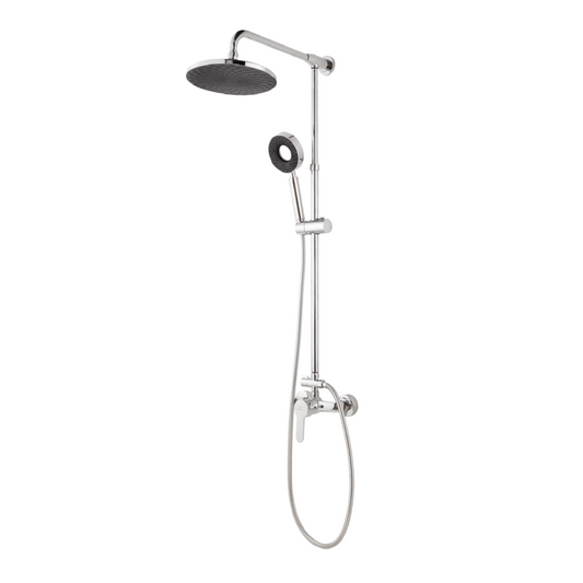 Complete Shower Set Chrome/Black ADJUSTABLE 71-125cm - GRIVEN [ GRI GVSHC1 ]