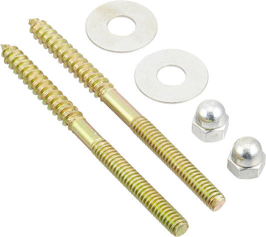 Set of Bowl to Floor Screws 1/4" x 3-1/2", Brass - EZ Flo  -  [ XEZ 40031 ]