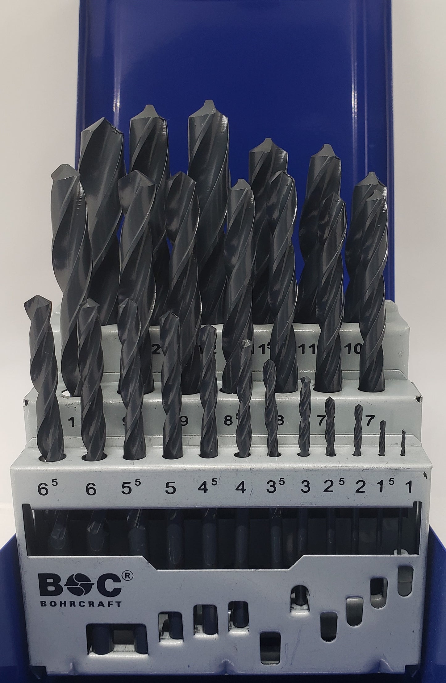 Steel Bit Set HSS 1-13mm ( 0.5mm Steps ) M13  -  [ BOH Set M13 ]