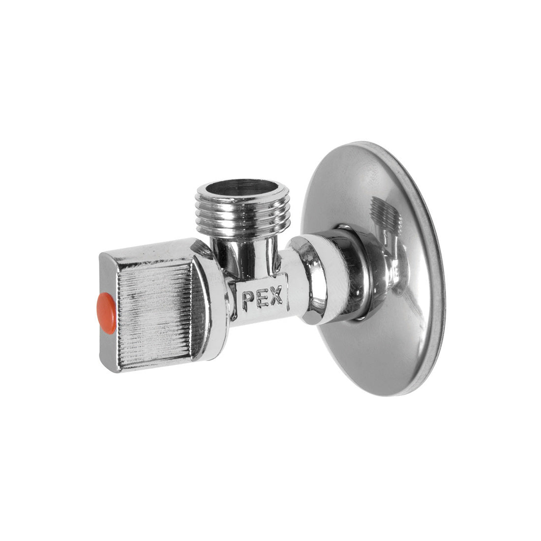 1/2 x 1/2" QTR Turn Angle Valve (Flat-Head) - Pex  -  [ XPX PEX233CP ]