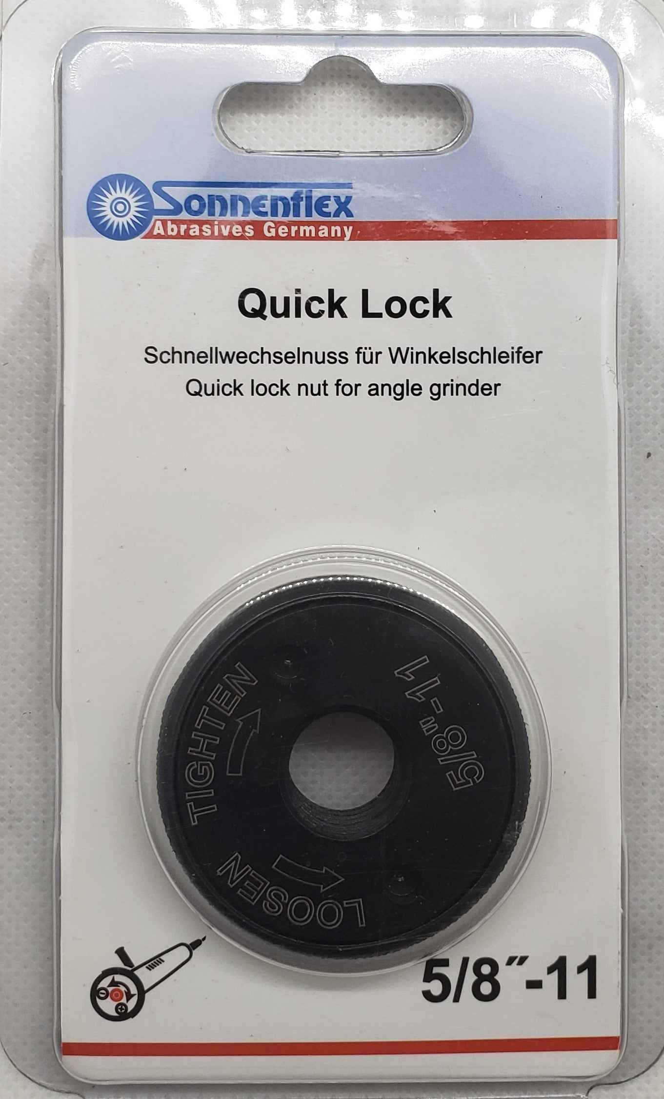 QUICK LOCK for most ANGLE GRINDERS 5/8" BORE GERMAN - SONNENFLEX [ SON 00866 ]