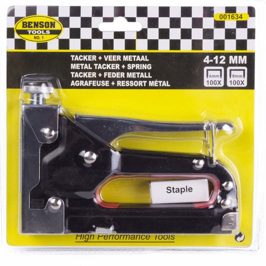 METAL STAPLE GUN + SPRING 4 - 12 MM  - INTER-BEN [ INT 001634 ]