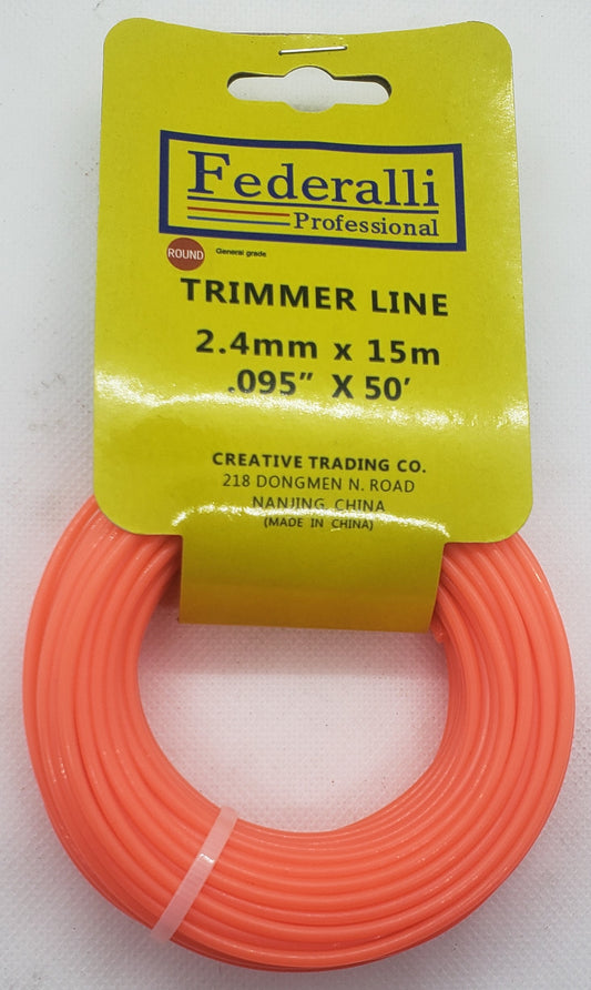 Roll 2.4 x 15 Trimmer Line (Federalli)  -  [ XFD TRIM LINE 24-15 ]