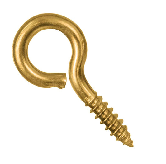 Gross #3 Brass Screw Eye (Brown)  -  [ XBR BRS SCR EYE 3 ]